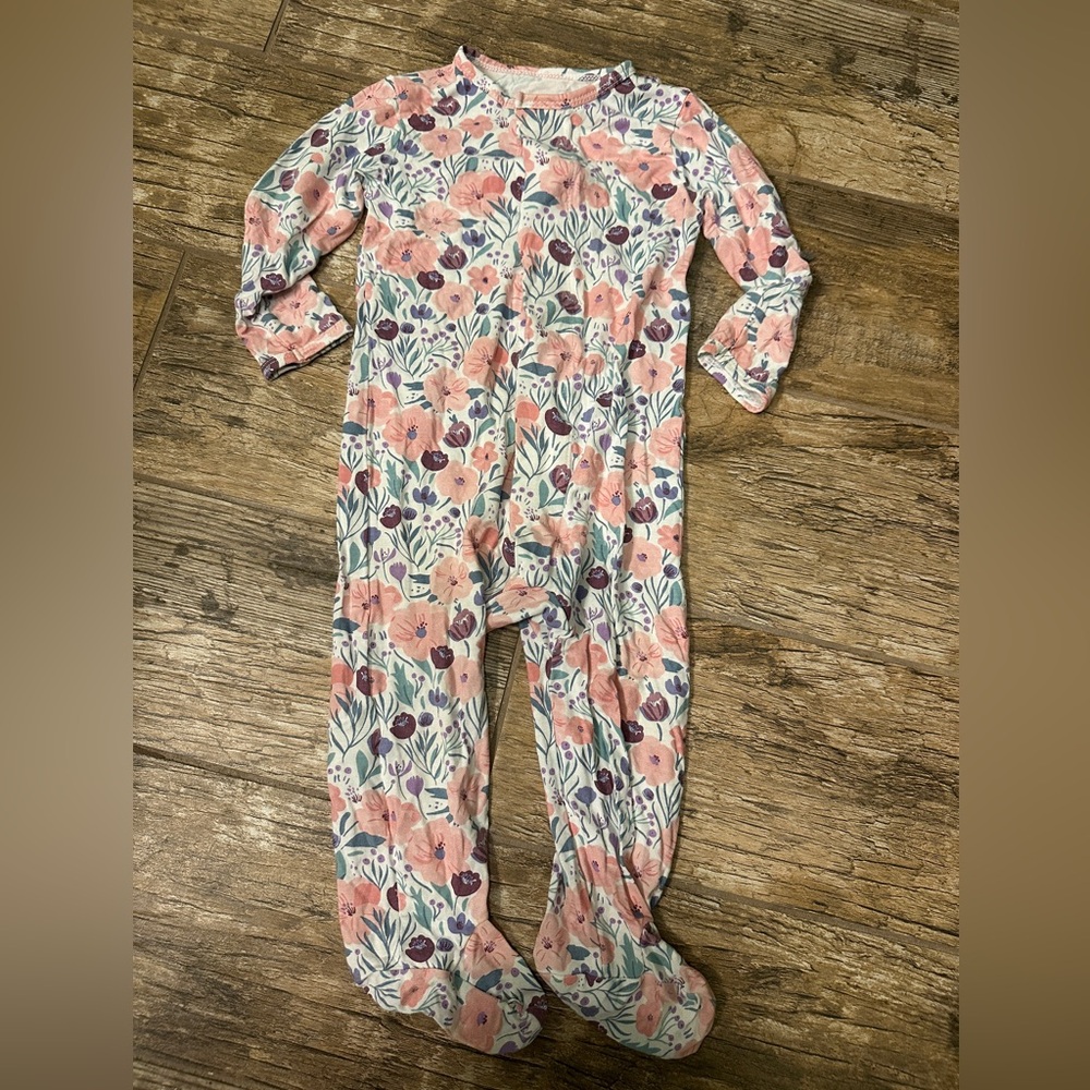 Magnetic Me Floral Kids Pajama Set - Pink and Purple